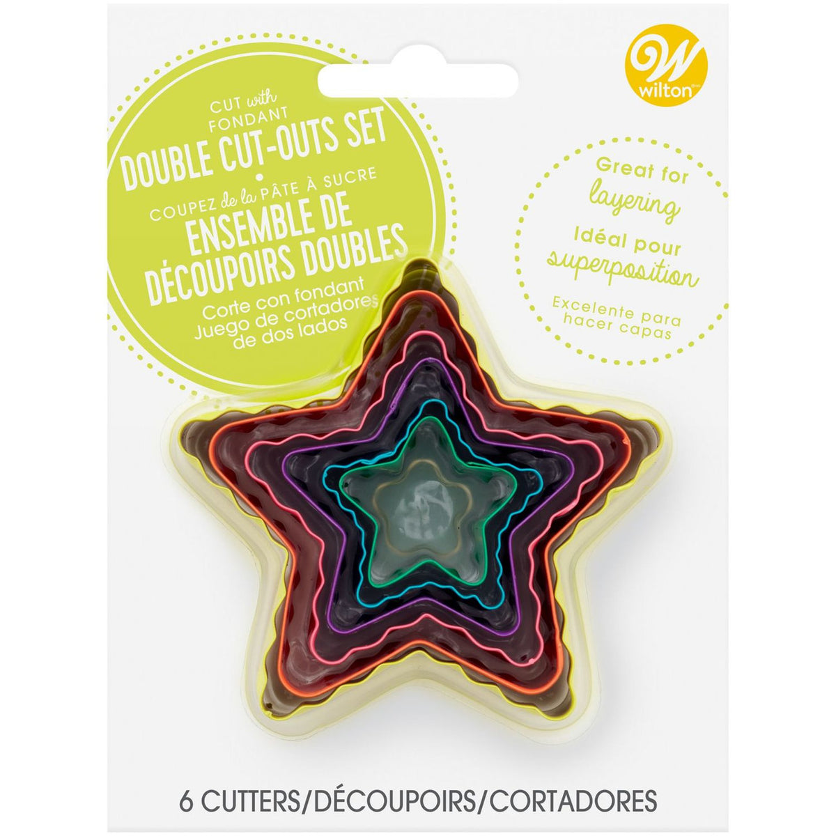 Ensemble de découpoirs à fondant en forme d'étoile, 6 pièces - Wilton - Emporte-pièce - - La Guilde Culinaire