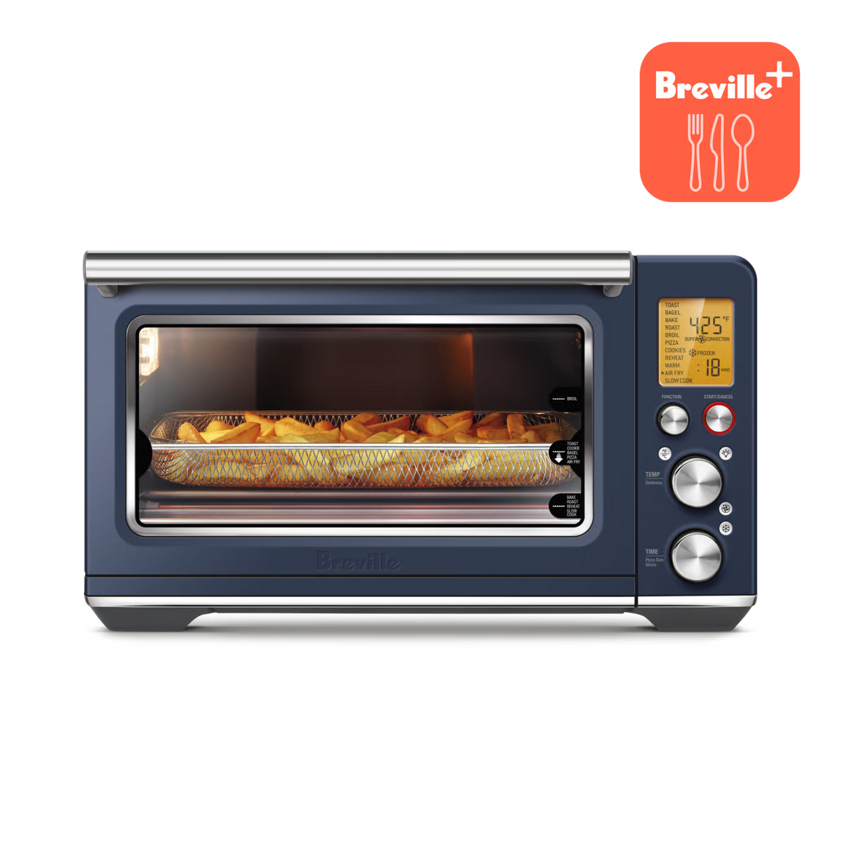 Four the Smart Oven Air Fryer Bleu Damas - Breville - Air fryer - BOV860DBL1BCA1 - La Guilde Culinaire