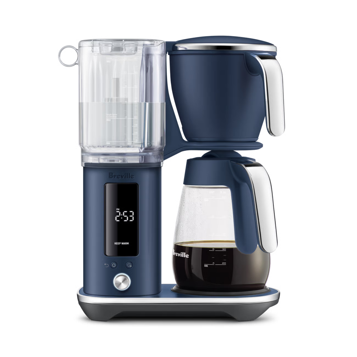 Machine à Café filtre The Luxe Brewer Glass Bleu Damas - Breville - Cafetière à filtre - BDC415DBL1BNA1 - La Guilde Culinaire