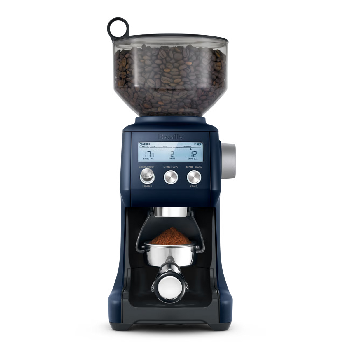 Moulin à café le Smart Grinder Pro Bleu Damas - Breville - Moulin à café - BCG820DBL1BCA1 - La Guilde Culinaire