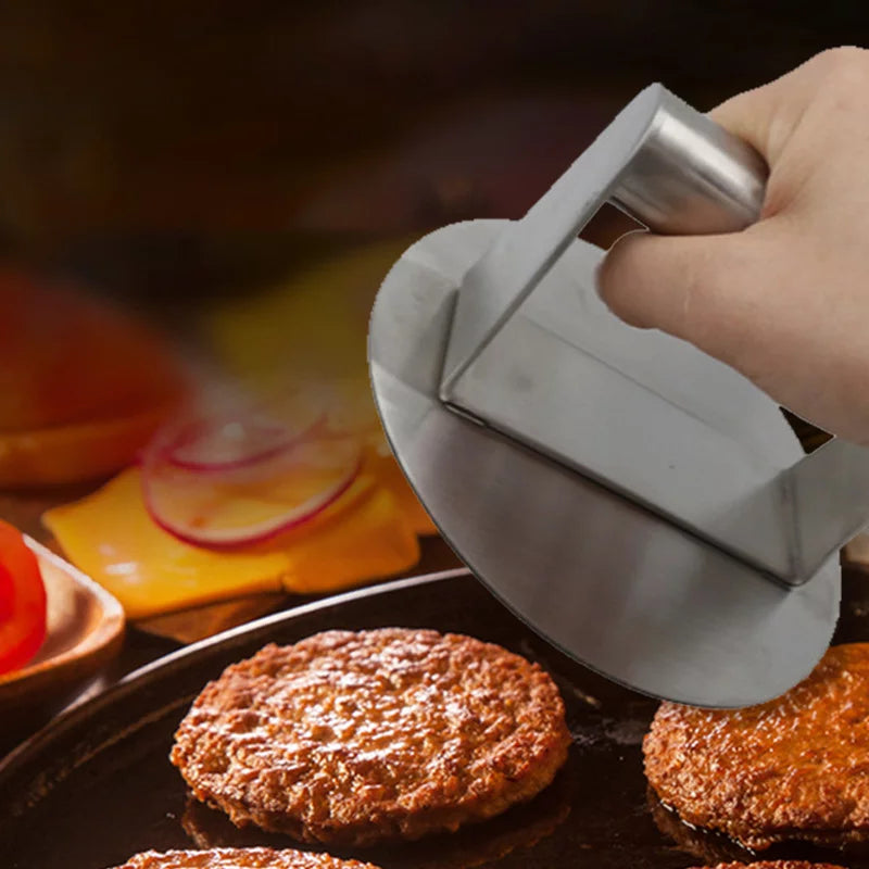 Presse burger en acier inoxydable    - Outset - Presse à griller -  - La Guilde Culinaire