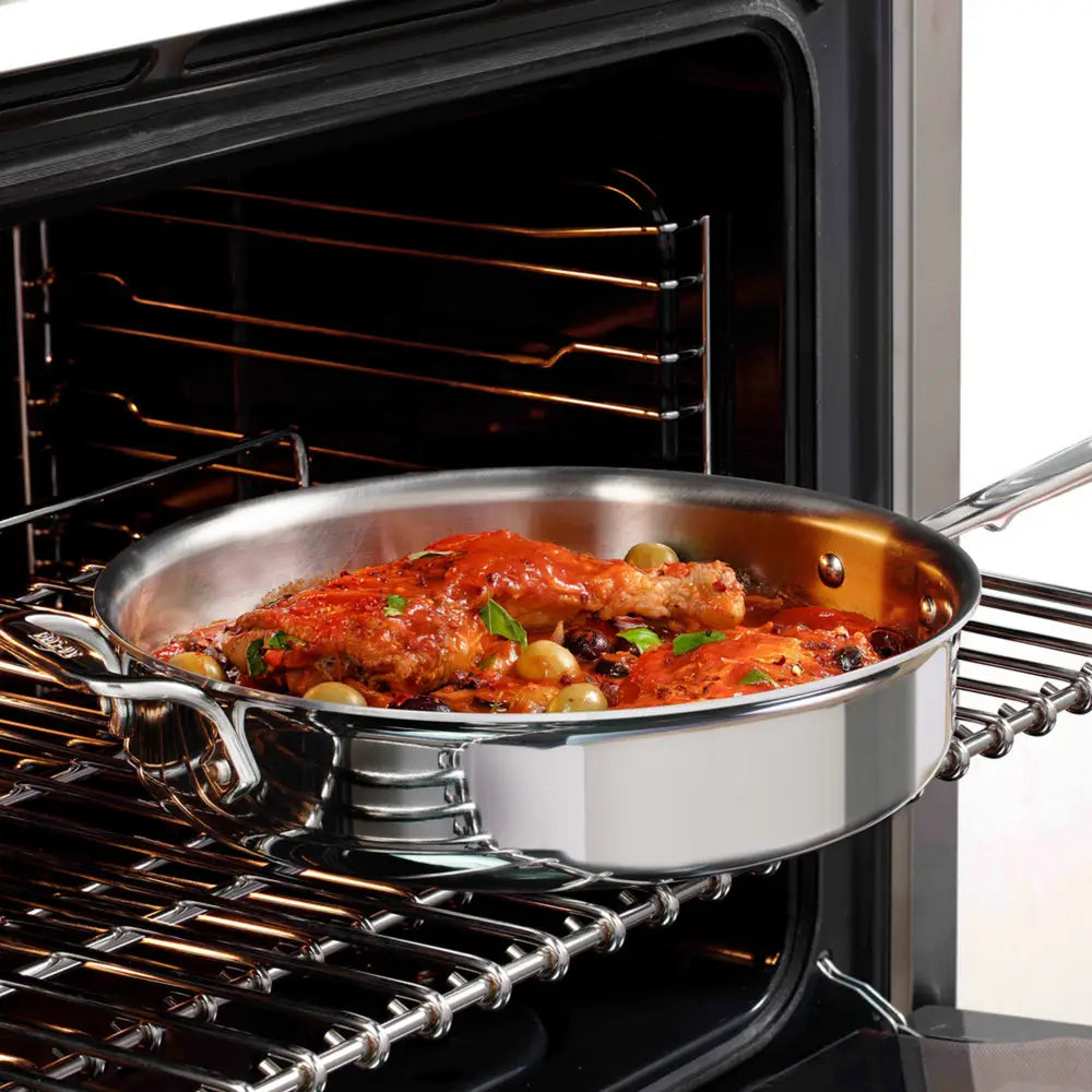 Sauteuse en acier inoxydable D3 avec couvercle - All-Clad - Poêle à frire - - La Guilde Culinaire