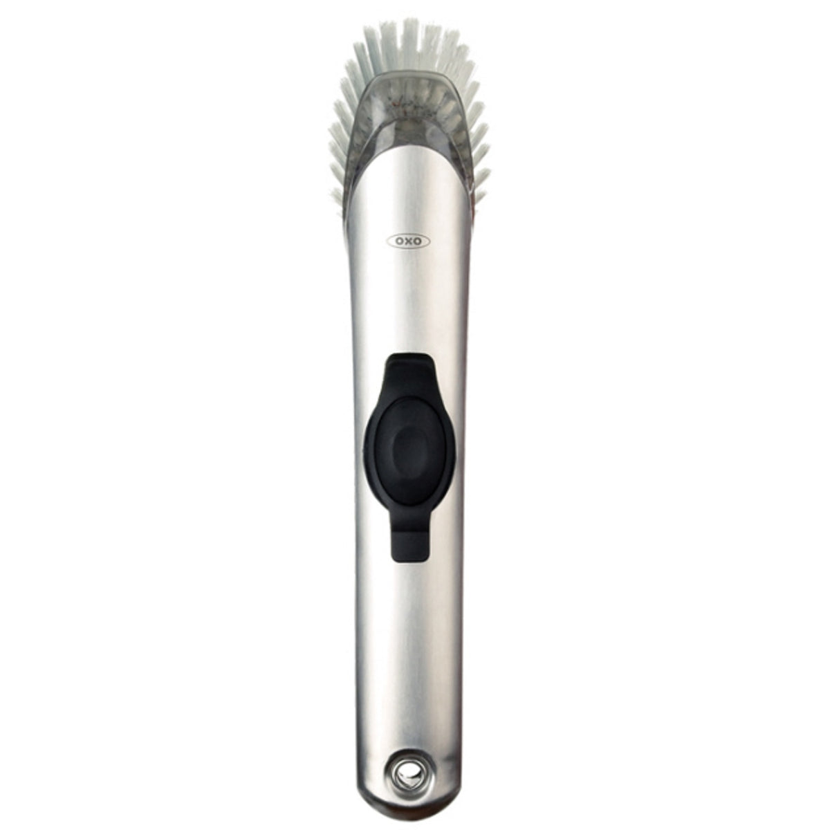 Brosse de cuisine distributrice de savon SteeL    - OXO - Brosse de nettoyage -  - La Guilde Culinaire