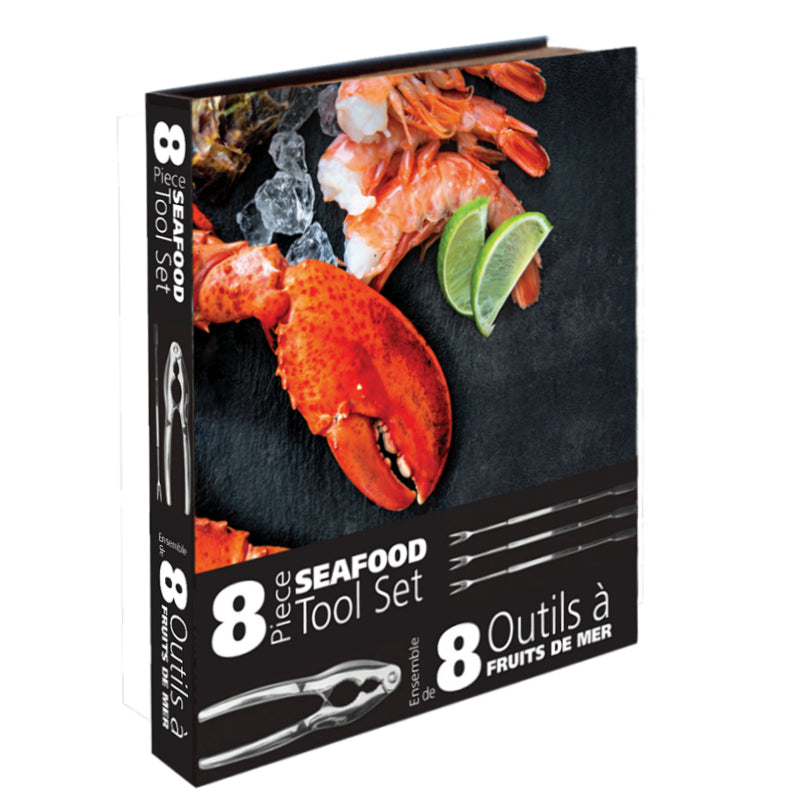 Ensemble de 8 outils à fruits de mer    - Natural Living - Pince à crustacés -  - La Guilde Culinaire