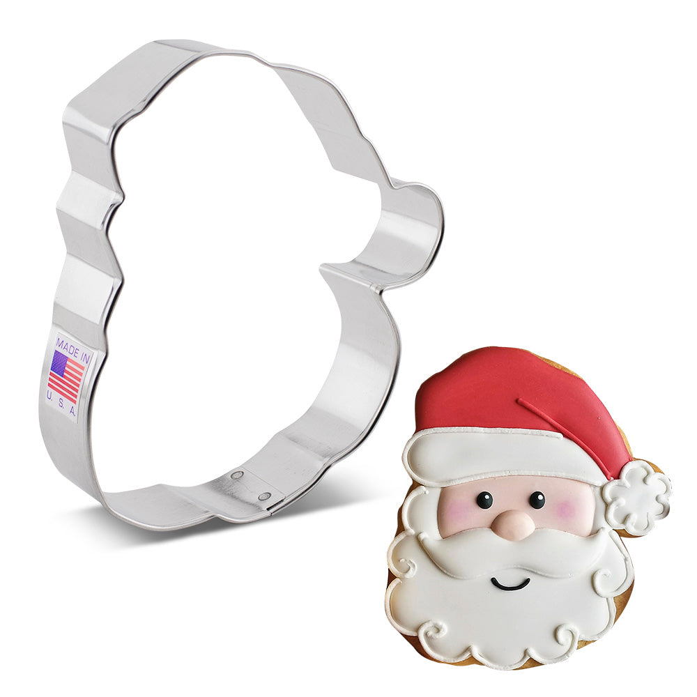 Emporte-pièce face du père Noël 4 1/4"    - Ann Clark Cookie Cutters - Emporte-pièce -  - La Guilde Culinaire