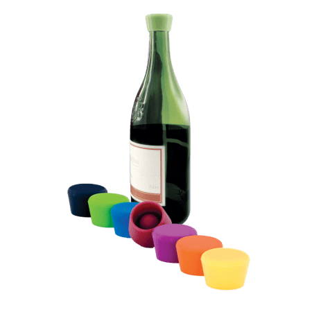 Bouchon À Vin En Silicone Noir   - Pulltex - Bouchon à vin et champagne - 10792810UN-4 - La Guilde Culinaire