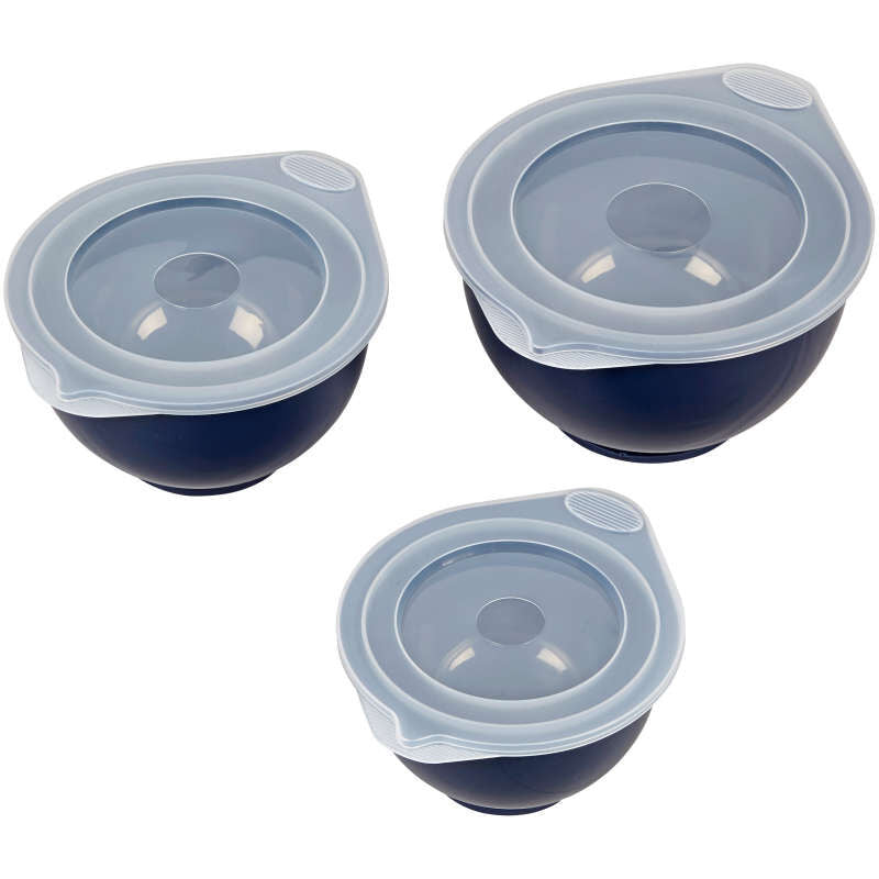 Ensemble de bols avec couvercles bleu marine, 6 pièces !    - Wilton - Bol -  - La Guilde Culinaire
