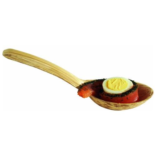 Cuillères en Feuilles de Bambou - pqt 50    - Solia - Service de table jetable -  - La Guilde Culinaire
