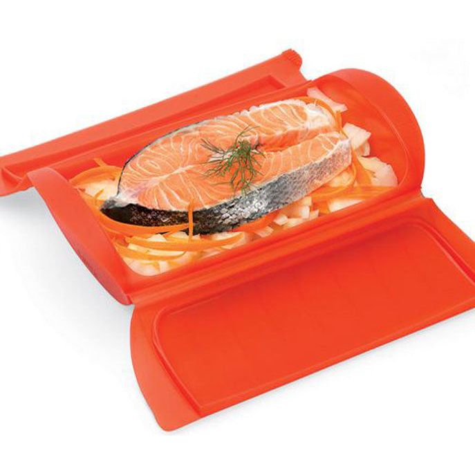 Coffret vapeur papilotte pour 1 à 2 personnes (rouge)    - Lékué - Cuiseur-vapeur -  - La Guilde Culinaire