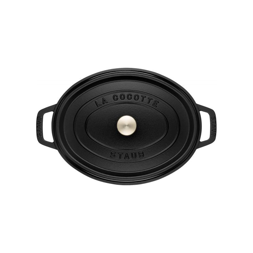 Cocotte ovale fonte et émail Noir 12'' 31cm 5.5L    - Staub - Cocotte -  - La Guilde Culinaire