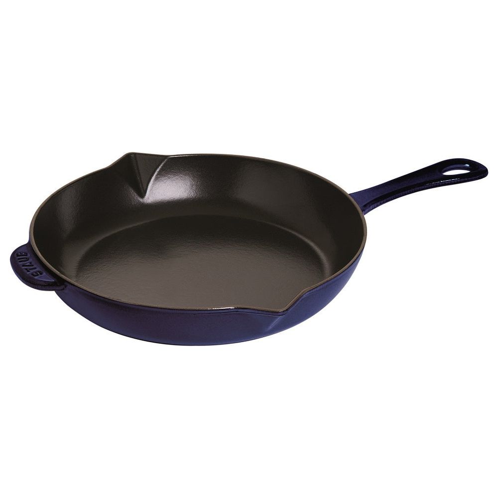 Poêle Staub en fonte et émail Bleu 30 cm    - Staub - Poêle -  - La Guilde Culinaire