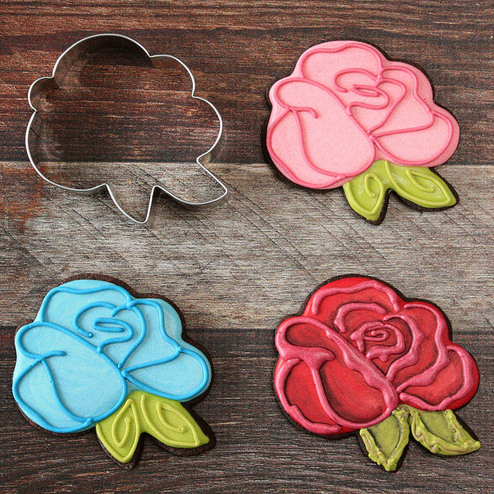 Emporte-pièce Rose 3"x4"    - Ann Clark Cookie Cutters - Emporte-pièce -  - La Guilde Culinaire