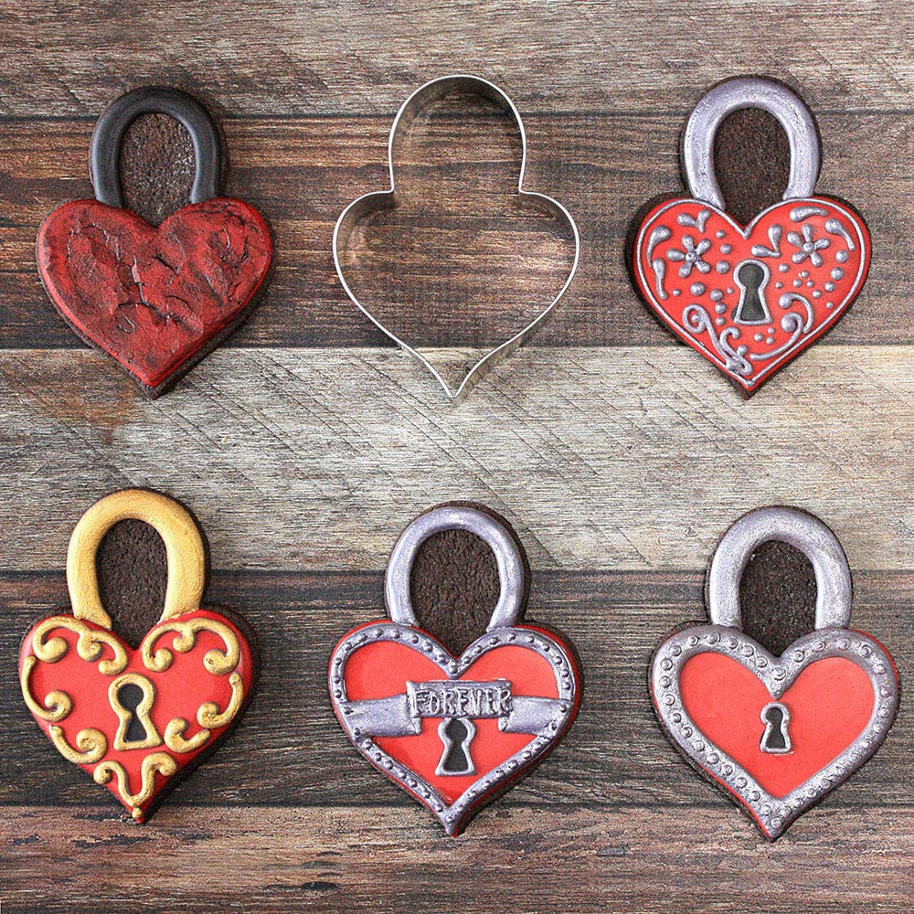 Emporte-pièce Cadenas Cœur 4 1/4"    - Ann Clark Cookie Cutters - Emporte-pièce -  - La Guilde Culinaire