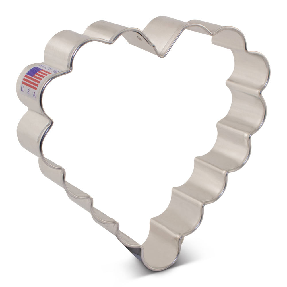Emporte-pièce coeur festonné 4" x 4"    - Ann Clark Cookie Cutters - Emporte-pièce -  - La Guilde Culinaire