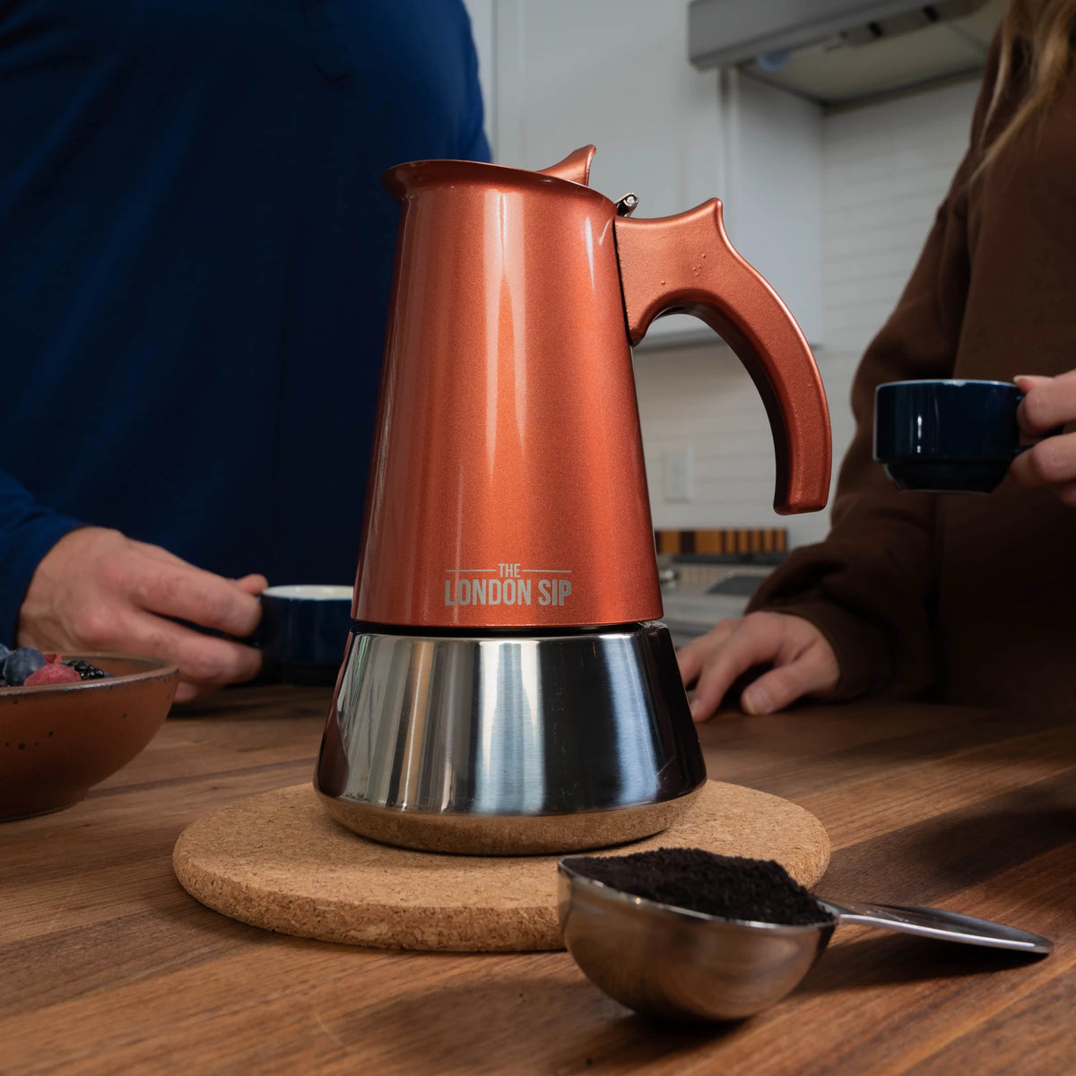 Machine à espresso 10 Tasses en acier inoxydable pour cuisinière    - The London Sip Company - Cafetière italienne -  - La Guilde Culinaire