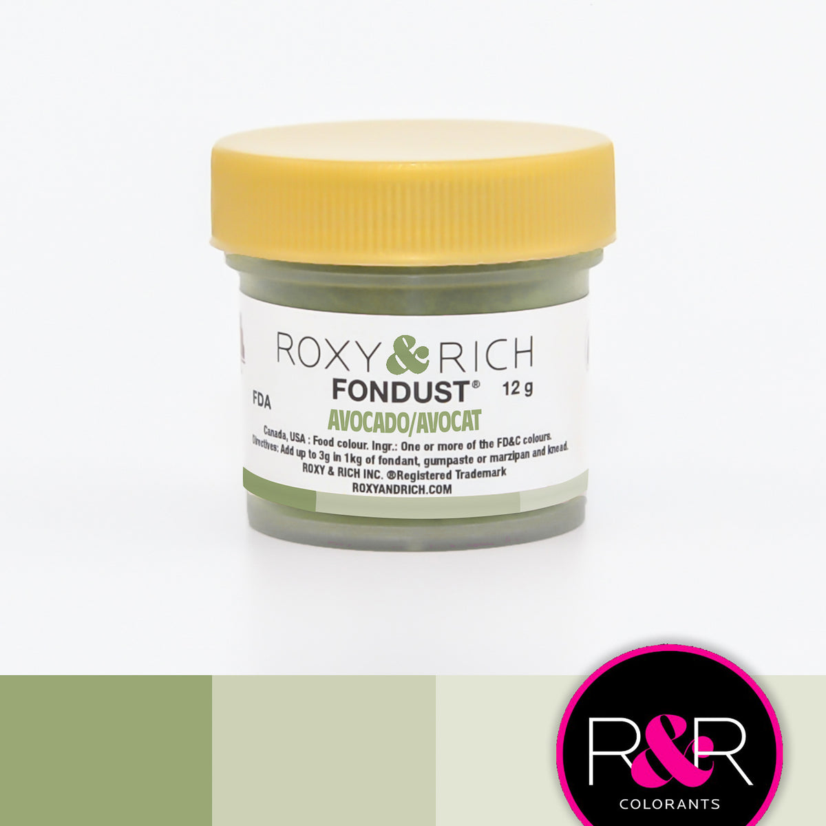 Colorant FONDUST Avocat    - Roxy & Rich - Colorant alimentaire hydrosoluble -  - La Guilde Culinaire