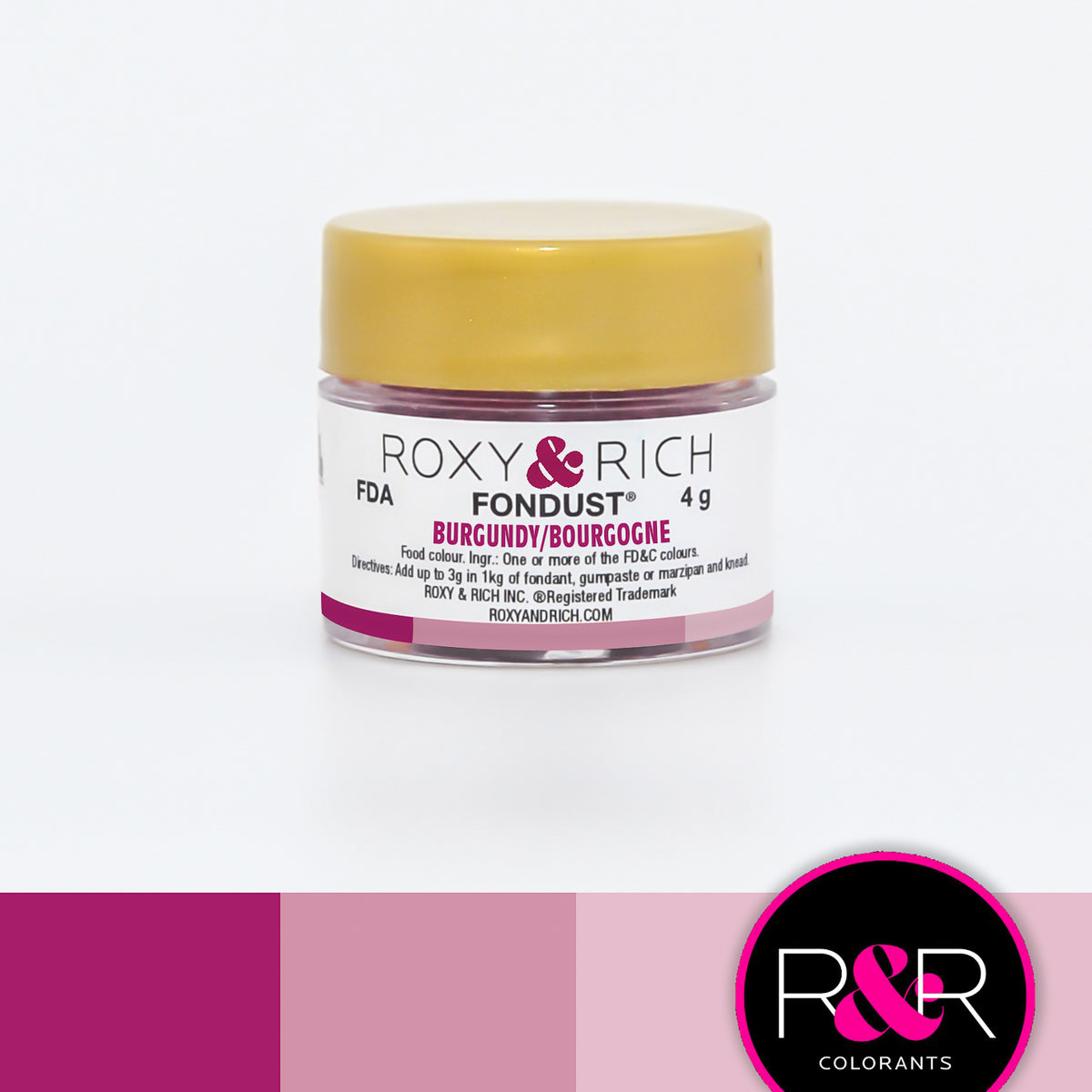 Colorant FONDUST Bourgogne - Roxy & Rich - Colorant alimentaire hydrosoluble - - La Guilde Culinaire