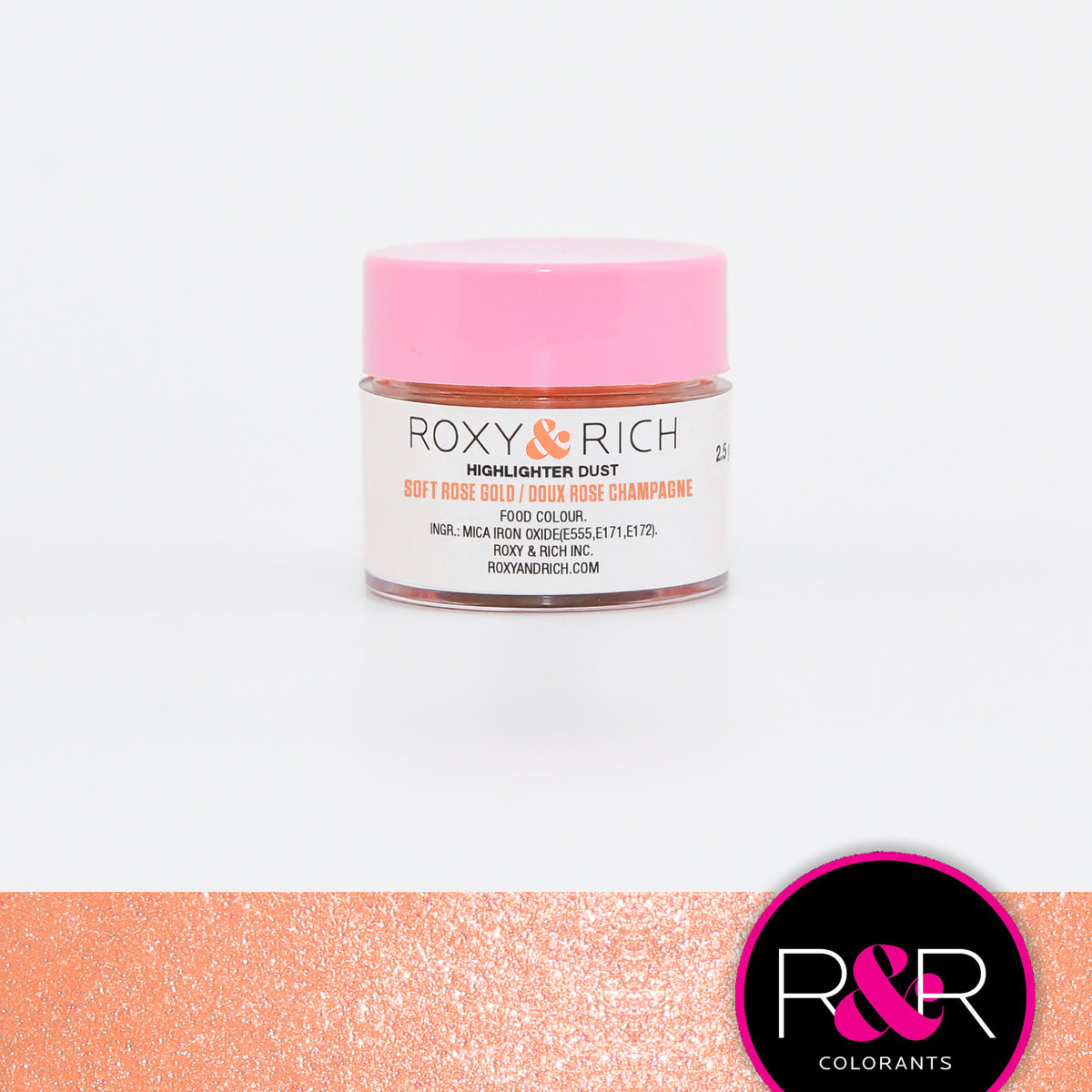 Poudre Highlighter couleur Doux Rose Champagne    - Roxy & Rich - Poudre Highlighter -  - La Guilde Culinaire