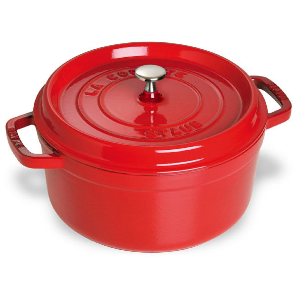 Cocotte ronde en fonte 28 cm - 6,7 L Cerise - Staub - Cocotte - 40509-852 / 1033400 - La Guilde Culinaire