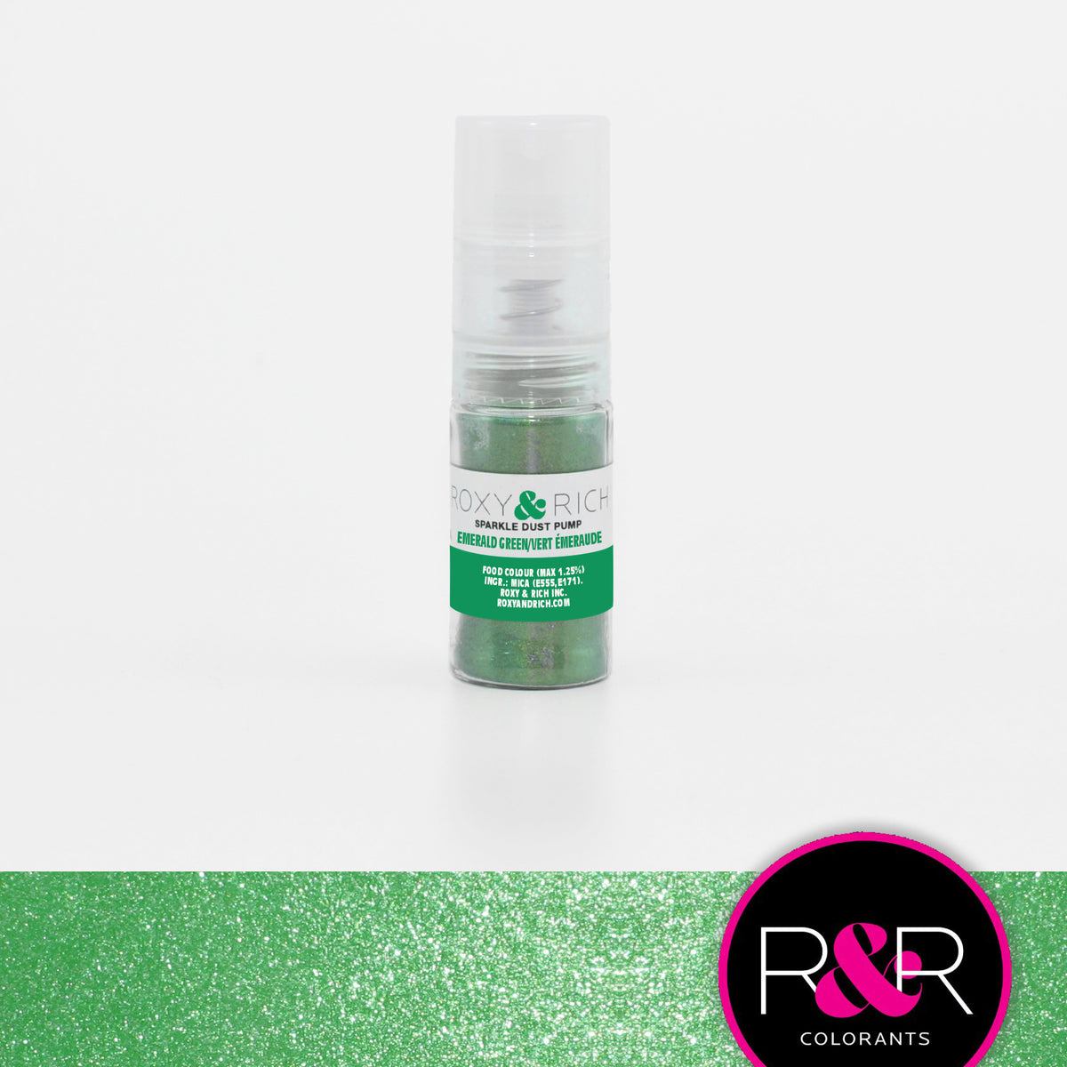 Pompes pour poudres étincelantes Vert Émeraude    - Roxy & Rich - Poudre étincelante -  - La Guilde Culinaire