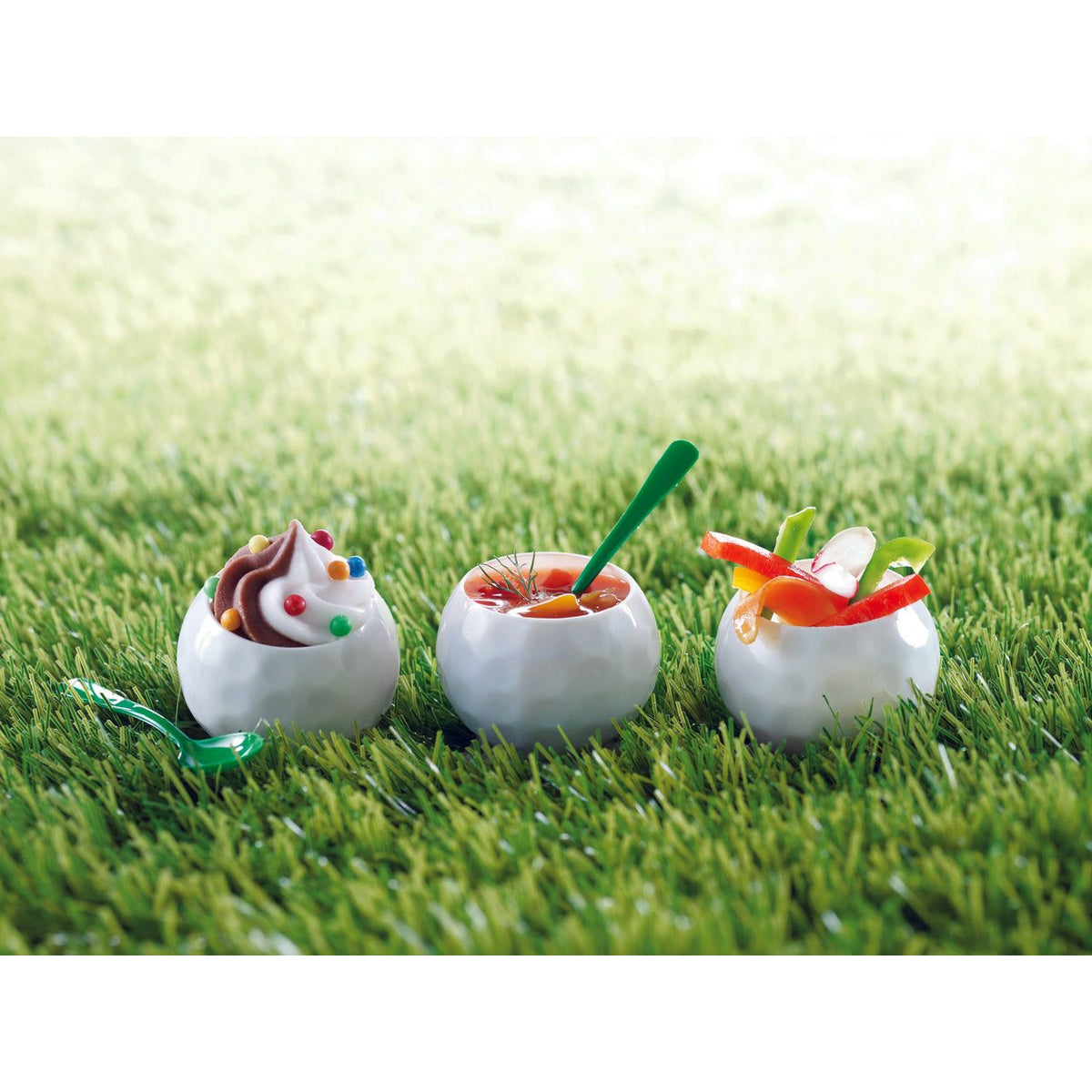 Verrine balle de golf SWING blanche 75ml SF00022 - Paquet de 5 unit    - Solia - Verre -  - La Guilde Culinaire