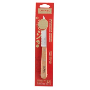 Opinel - Couteau cranté N°113 hêtre    - Opinel - Couteau d'office -  - La Guilde Culinaire
