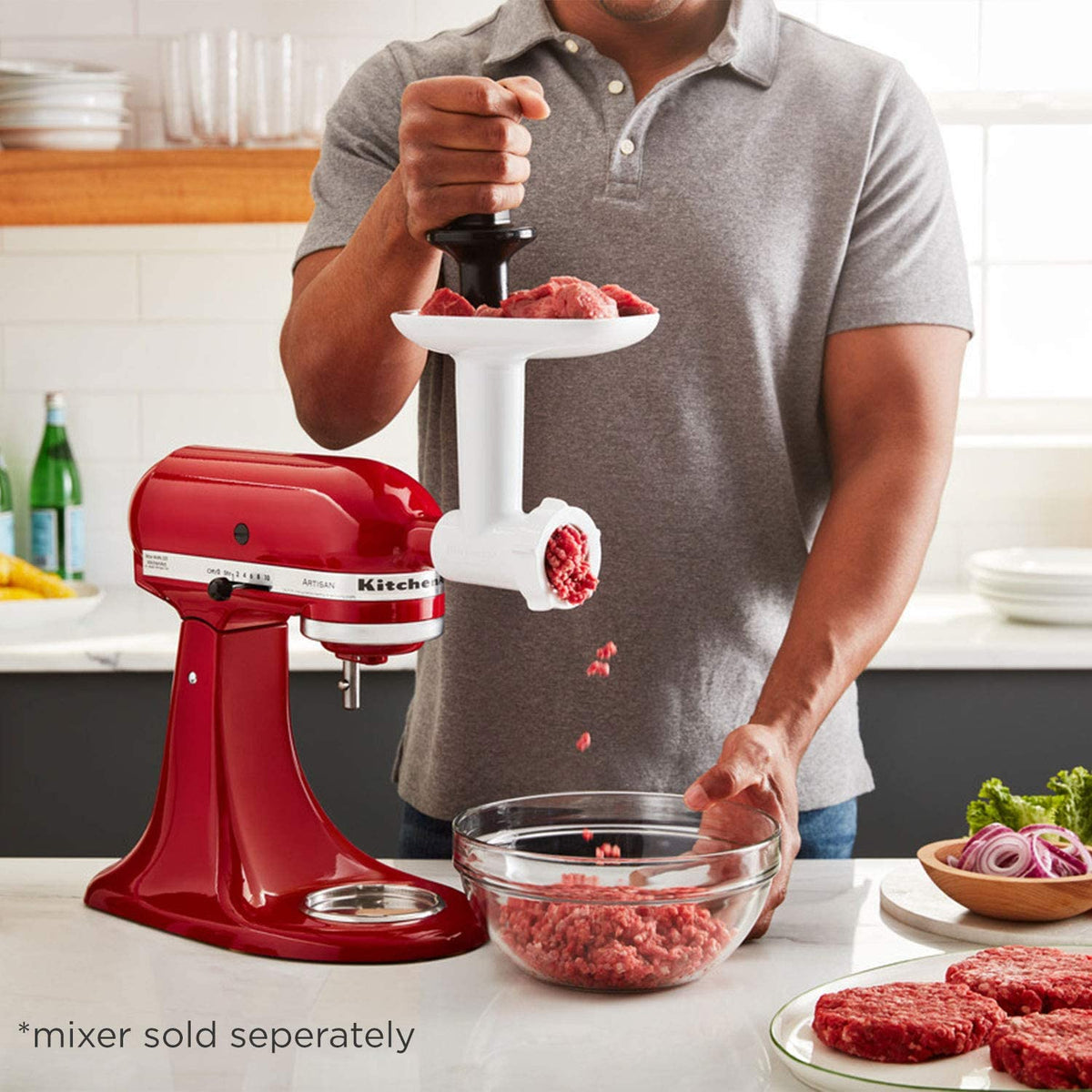 Accessoire Hachoir pour batteur sur socle KitchenAid - Kitchenaid - Hachoir - - La Guilde Culinaire