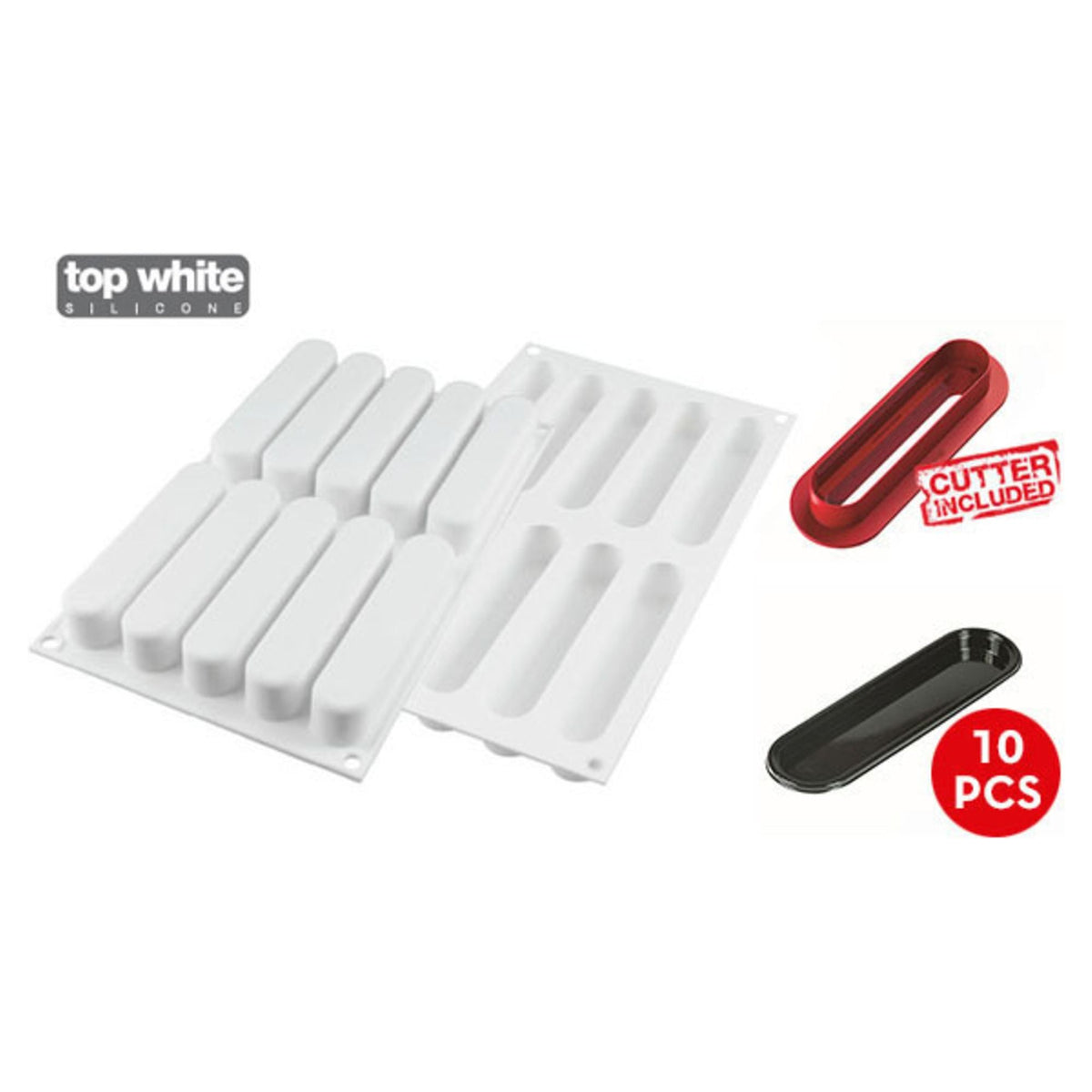 Moule Silicone Fashion Eclair - Professionel    - SilikoMart - Moule à gâteaux -  - La Guilde Culinaire