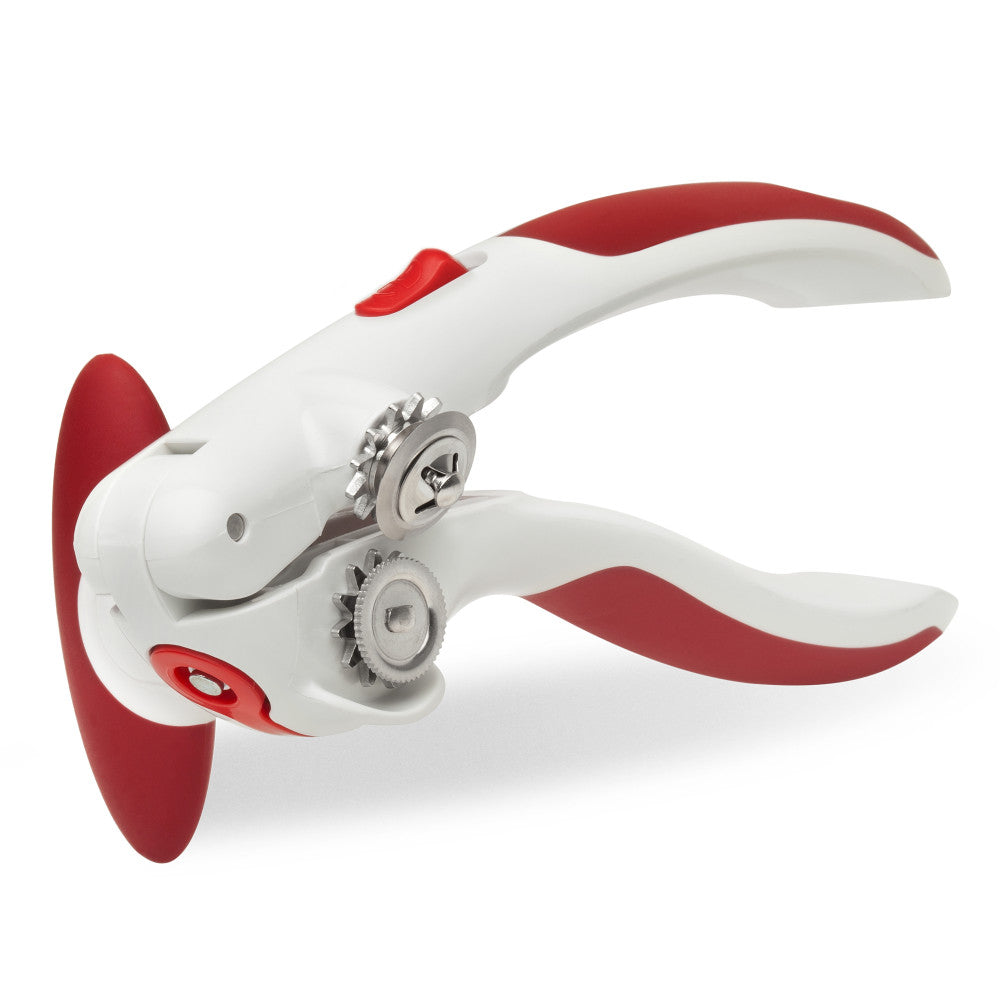 Ouvre-boîte Lock N' Lift avec aimant pour soulever le couvercle Blanc et rouge   - Zyliss - Ouvre-boîte - E930018U - La Guilde Culinaire