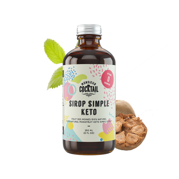 Sirop simple keto 250 ml    - Monsieur Cocktail - Sirop -  - La Guilde Culinaire
