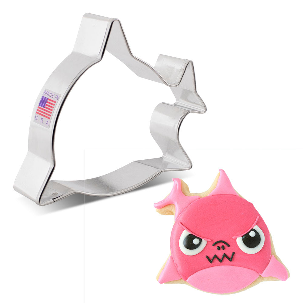 Emporte-pièce petit requin face avant 3.5" x 3.25"    - Ann Clark Cookie Cutters - Emporte-pièce -  - La Guilde Culinaire