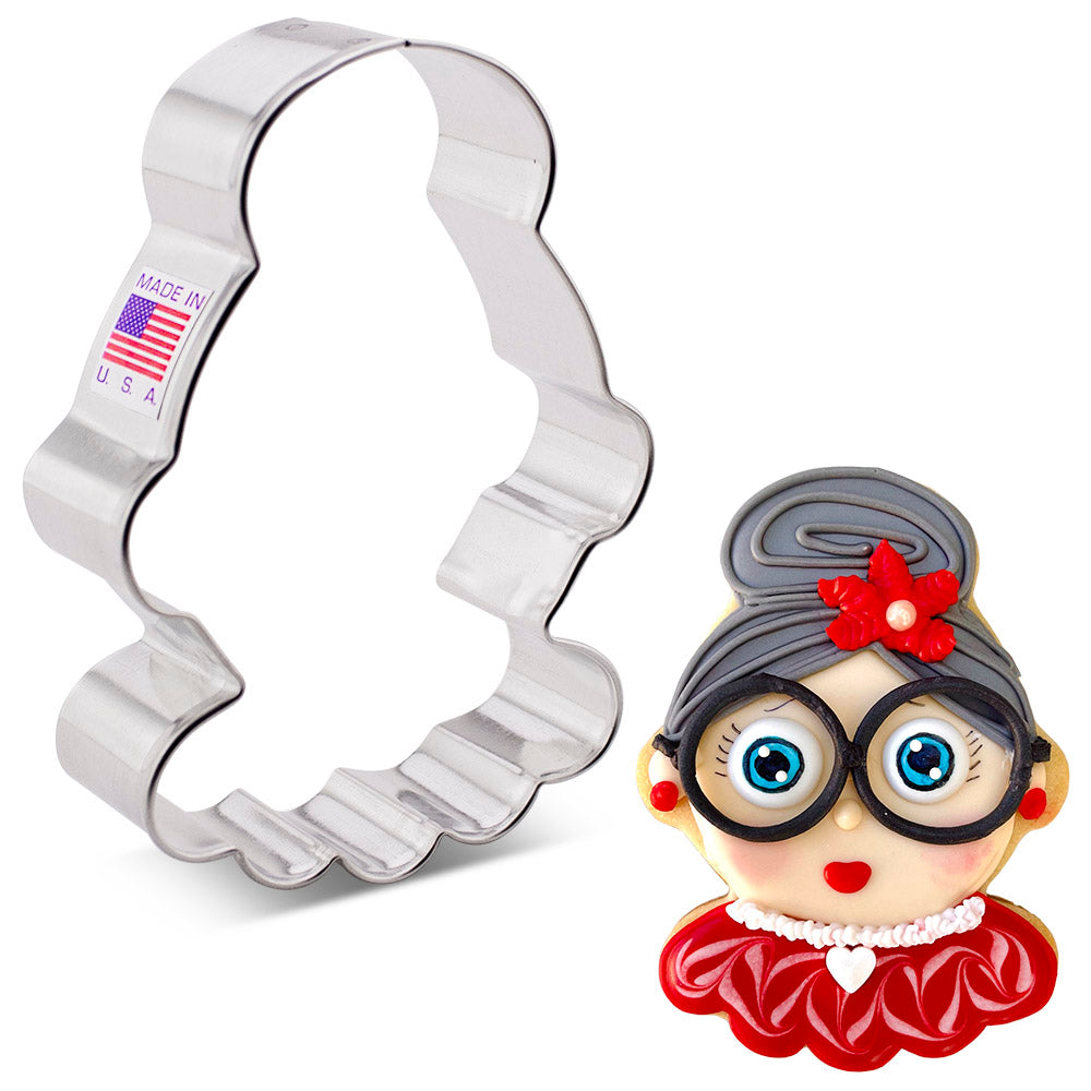 Emporte-pièce Mme Noël 4" par Flour Box Bakery 4" x 3"    - Ann Clark Cookie Cutters - Emporte-pièce -  - La Guilde Culinaire