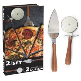 Ensemble d'ustensiles pour la pizza    - Natural Living - Accessoire de découpe de pizza -  - La Guilde Culinaire
