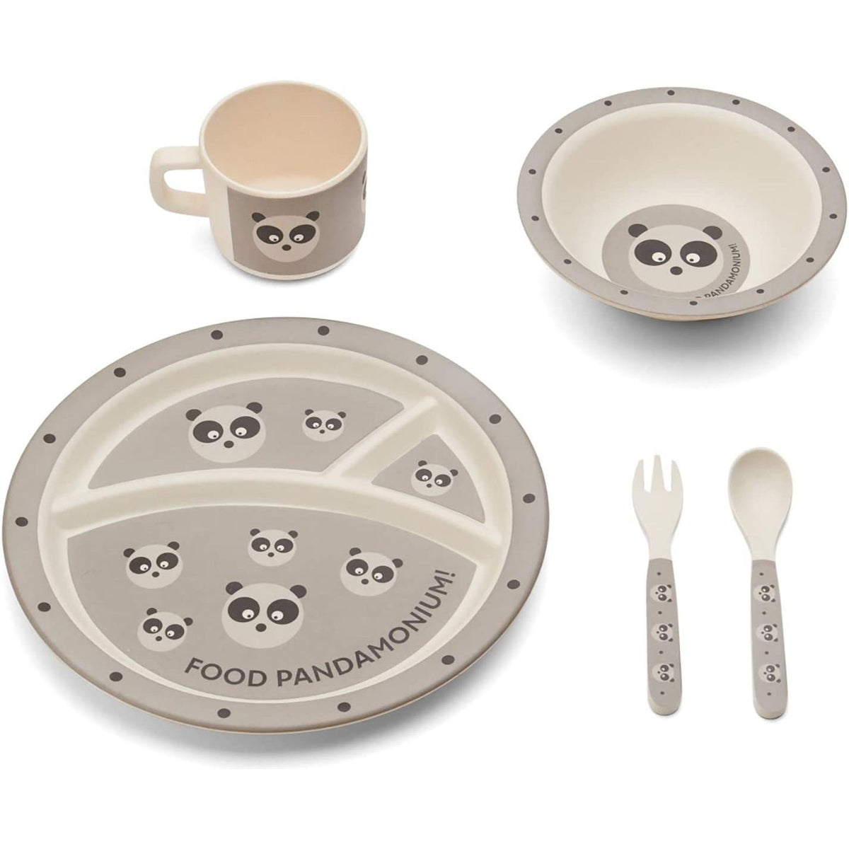 RED ROVER Ensemble service de table en bambou design Panda    - Fox Run - Accessoire -  - La Guilde Culinaire